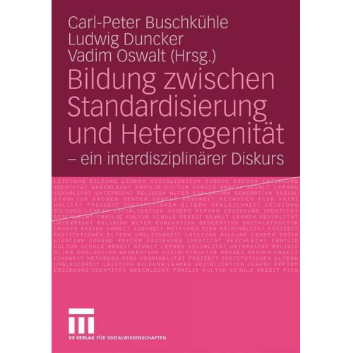 Carl-Peter Buschkühle & Ludwig Duncker & Vadim Oswalt - Bildung zwischen Standardisierung und Heterogenität