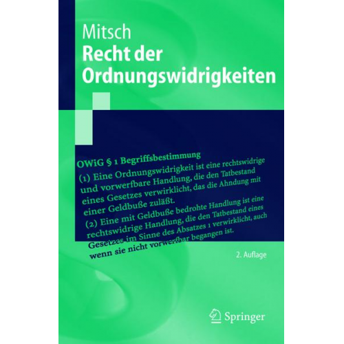 Wolfgang Mitsch - Recht der Ordnungswidrigkeiten