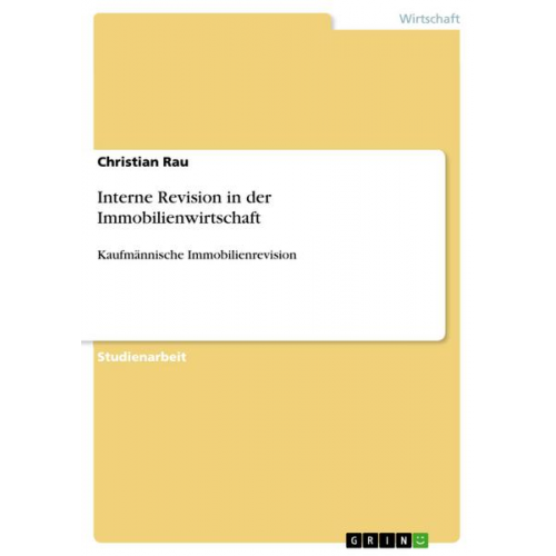 Christian Rau - Interne Revision in der Immobilienwirtschaft