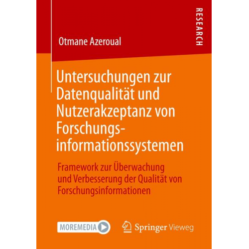 Otmane Azeroual - Untersuchungen zur Datenqualität und Nutzerakzeptanz von Forschungsinformationssystemen