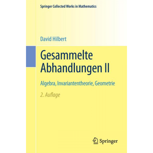 David Hilbert - Gesammelte Abhandlungen II