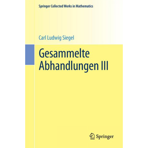 Carl Ludwig Siegel - Gesammelte Abhandlungen III