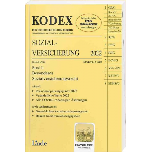 Elisabeth Brameshuber - KODEX Sozialversicherung 2022, Band II