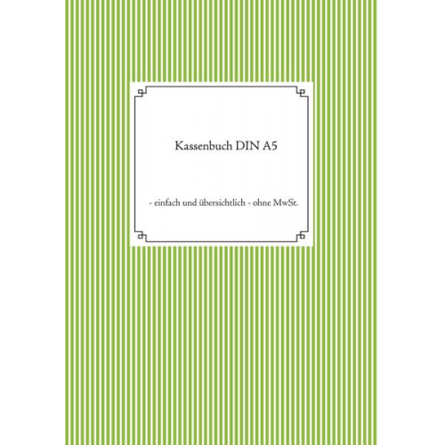 Thomas Eschenbach - Kassenbuch DIN A5