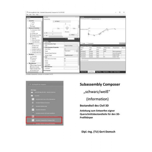 Gert Domsch - Cvil 3D Deutschland / Subassembly Composer, Bestandteil des Civil 3D Deutschland (schwarz/weiß, zur Information)