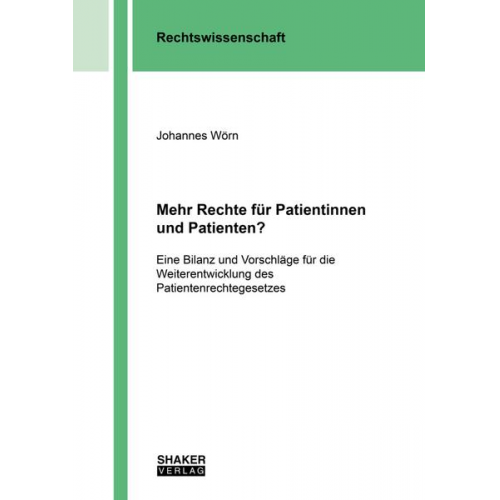 Johannes Wörn - Mehr Rechte für Patientinnen und Patienten?