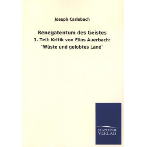 Joseph Carlebach - Renegatentum des Geistes