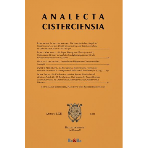 Analecta Cisterciensia 62 (2012)