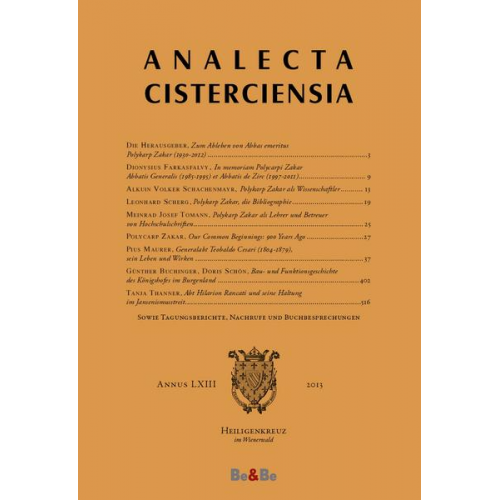 Analecta Cisterciensia 63 (2013)