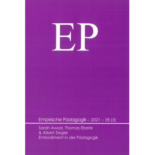 Sarah Award & Thomas Eberle & Albert Ziegler - Embodiment in der Pädagogik