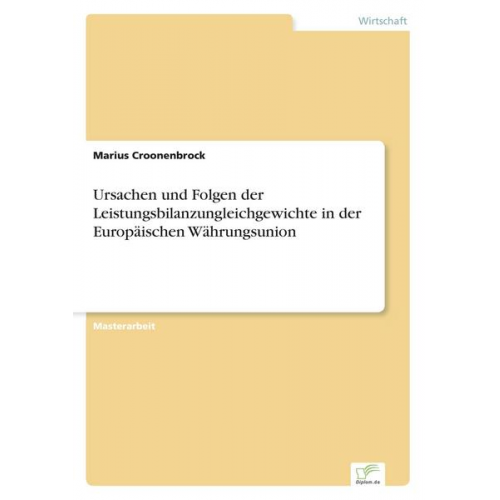 Marius Croonenbrock - Ursachen und Folgen der Leistungsbilanzungleichgewichte in der Europäischen Währungsunion