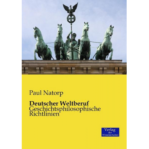 Paul Natorp - Deutscher Weltberuf