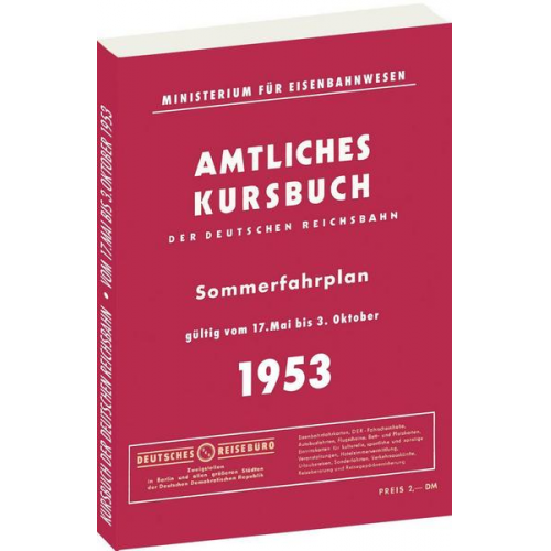 Kursbuch der Deutschen Reichsbahn - Sommerfahrplan 1953