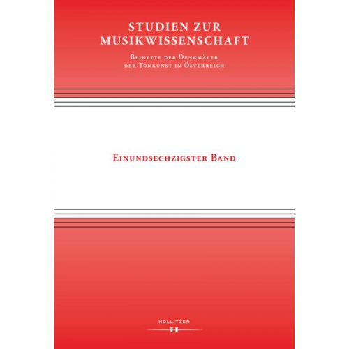 Studien zur Musikwissenschaft – Beihefte der Denkmäler der Tonkunst in Österreich. Band 61