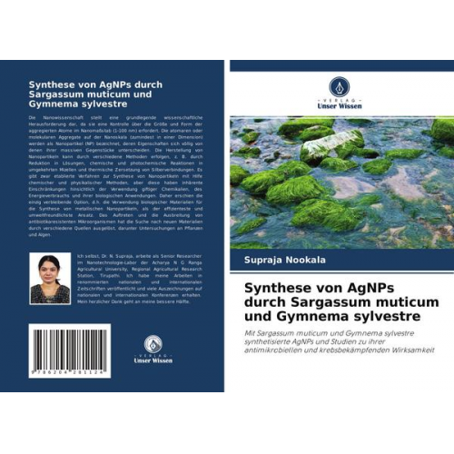 Supraja Nookala - Synthese von AgNPs durch Sargassum muticum und Gymnema sylvestre