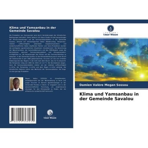 Damien Valère Megan Sossou - Klima und Yamsanbau in der Gemeinde Savalou