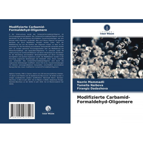 Nazrin Mammadli & Tamella Naibova & Firangiz Dadashova - Modifizierte Carbamid-Formaldehyd-Oligomere