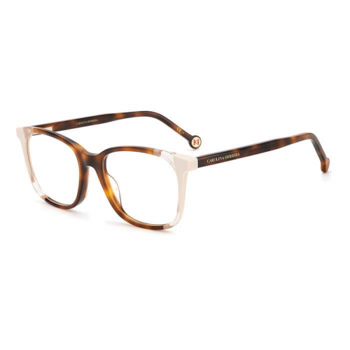 Brille  Carolina herrera Ch 0065 col. c1h Damen Rechteckig Havanna/elfenbein