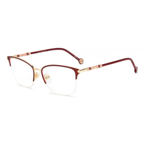 Brille  Carolina herrera Ch 0033 col. noa Damen Rechteckig Gold/burgund