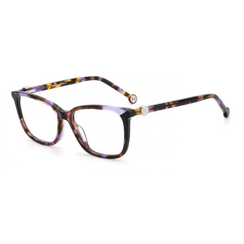 Brille  Carolina herrera Ch 0055 col. f0t Damen Rechteckig Lila havanna/schwarz