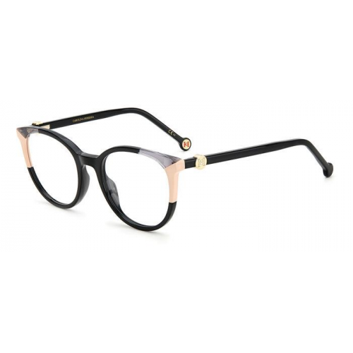 Brille  Carolina herrera Ch 0056 col. kdx Damen Runden Schwarz / nude