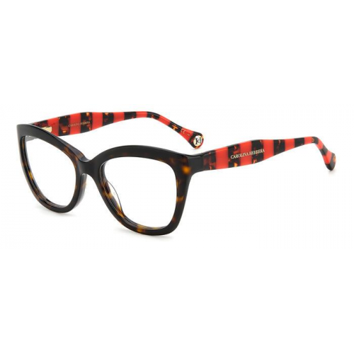 Brille  Carolina herrera Her 0088 col. o63 Damen Schmetterling Havanna / rot