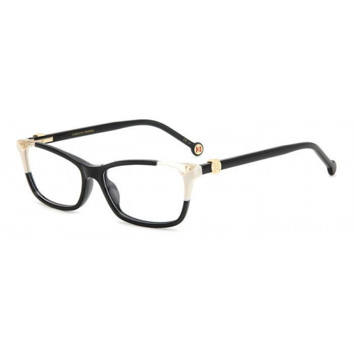 Brille  Carolina herrera Her 0114 col. 9ht Damen Rechteckig Schwarz / elfenbein