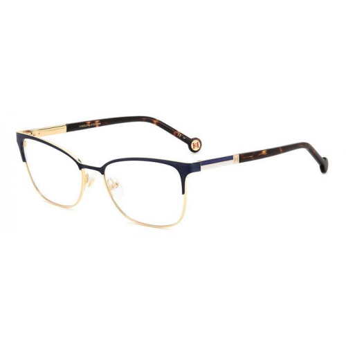 Brille  Carolina herrera Her 0164 col. lks Damen Rechteckig Gold / blau