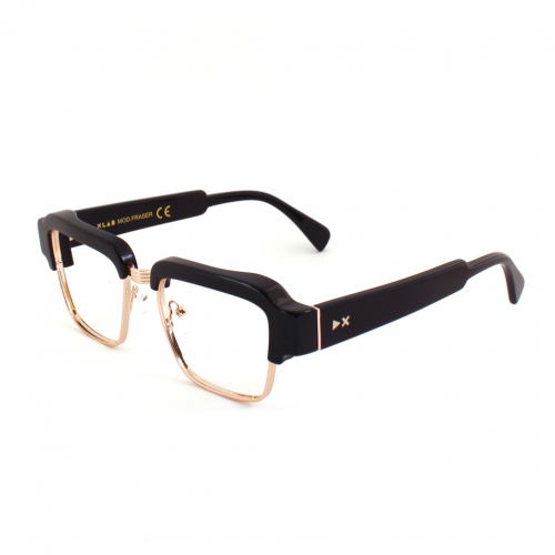 Clip on  Xlab Mod. fraser photochromic col. glÄnzend schwarz - gold / 6274 neutral photoc. blau Unisex Squadrata Nero