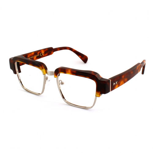 Clip on  Xlab Mod. fraser photochromic col. glÄnzende dunkle schildkrÖte - silber / 6273 neutrale linsen photoc. viola Unisex Squadrata Havana