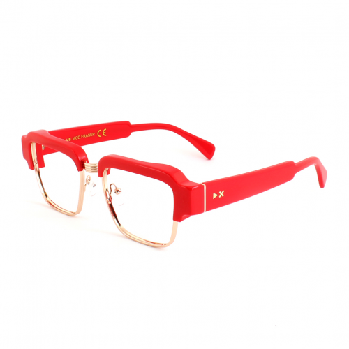 Clip on  Xlab Mod. fraser photochromic col. glÄnzendes rot - gold / 6270 neutral photoc. grau Unisex Squadrata Rosso