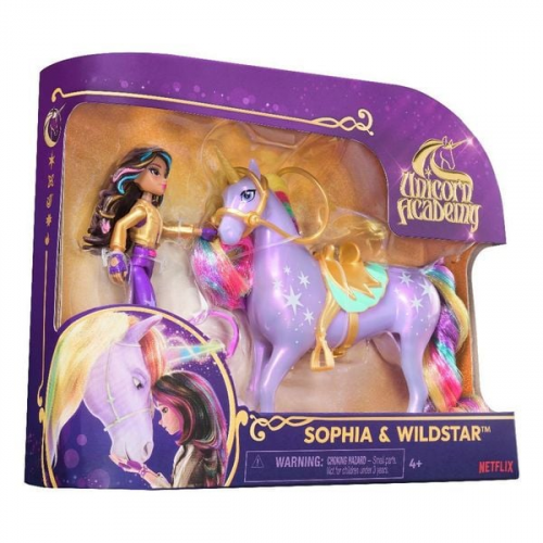 Unicorn Academy Sophia und Einhorn Wildstar Set - ca. 12 cm