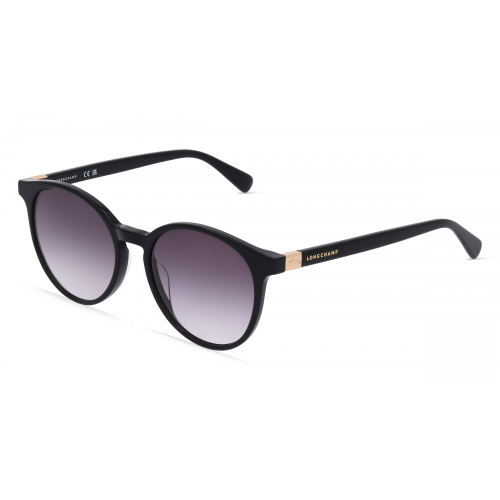 Longchamp LO658S Damen-Sonnenbrille Vollrand Panto Kunststoff-Gestell, schwarz