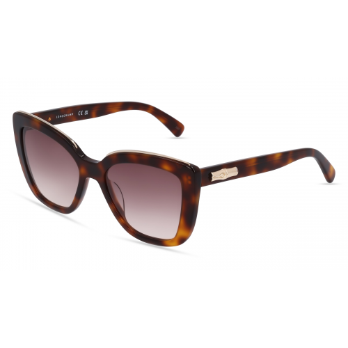 Longchamp LO692S Damen-Sonnenbrille Vollrand Butterfly Kunststoff-Gestell, braun