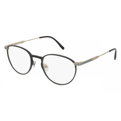 Lacoste L2284E Unisex-Brille inkl. Gläser Vollrand Rund Edelstahl-Gestell 51mm/20mm/145mm, schwarz