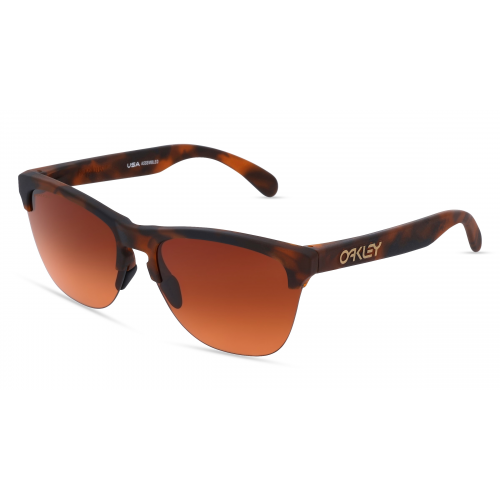 Oakley OO9374 FROGSKINS LITE Herren-Sonnenbrille Nylor Browline Kunststoff-Gestell, braun