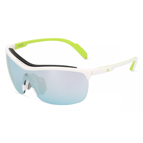 Adidas SP0043 Unisex-Sonnenbrille Vollrand Monoscheibe Kunststoff-Gestell, weiß