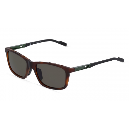 Adidas SP0052 Herren-Sonnenbrille Vollrand Eckig Kunststoff-Gestell, braun