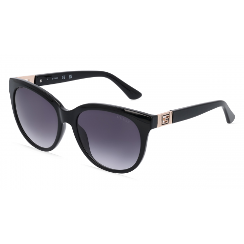 Guess GU7850 Damen-Sonnenbrille Vollrand Butterfly Kunststoff-Gestell, schwarz