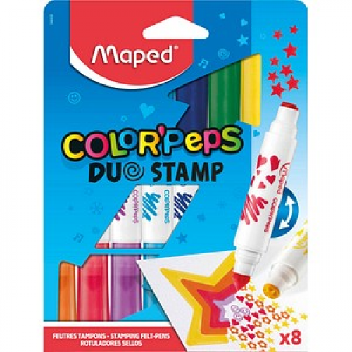 maped COLOR'PEPS Duo Stamp Filzstifte farbsortiert, 8 St.