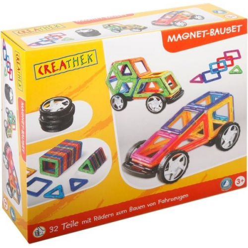 Creathek Magnet-Bauset mit Rädern, 32 Teile