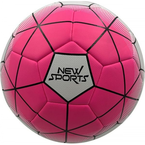 New Sports Fußball pink/weiß, Größe 5, unaufgeblasen