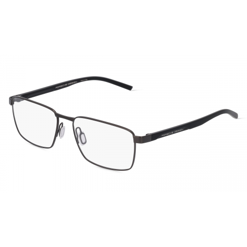 Porsche Design 8744 Unisex-Brille inkl. Gläser Vollrand Rechteckig Metall-Gestell 55mm/16mm/140mm, grau