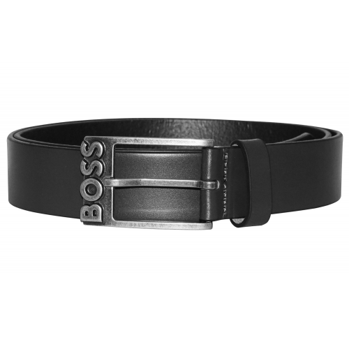 BOSS 50481051-001 Herren-Ledergürtel Schwarz Simo