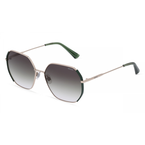 Mexx Eyes 6532 Damen-Sonnenbrille Vollrand Achteckig Metall-Gestell, gold