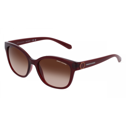 Armani Exchange AX4127S Damen-Sonnenbrille Vollrand Butterfly Kunststoff-Gestell, Rot