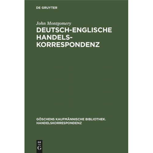 John Montgomery - Deutsch-Englische Handelskorrespondenz