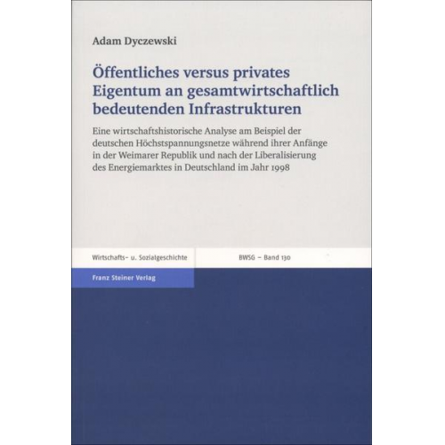 Adam Dyczewski - Öffentliches versus privates Eigentum an gesamtwirtschaftlich bedeutenden Infrastrukturen