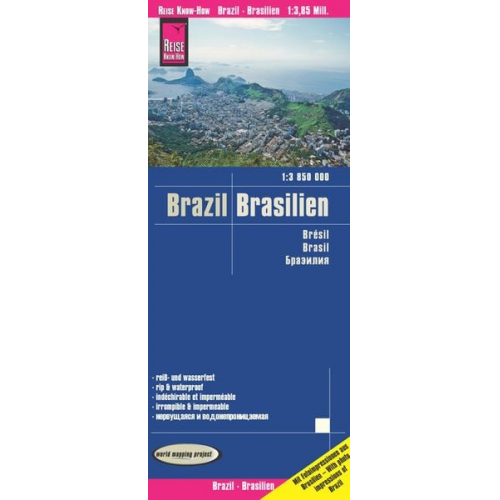 Reise Know-How Verlag Peter Rump - Reise Know-How Landkarte Brasilien / Brazil (1:3.850.000)