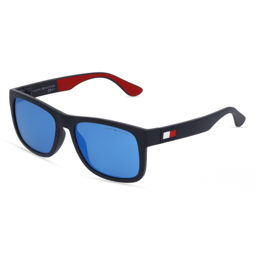 Tommy Hilfiger TH 1556/S Herren-Sonnenbrille Vollrand Eckig Kunststoff-Gestell, blau